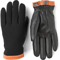 Hestra Deerskin Wool Tricot Guanti (7, grigio/nero)