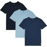 Ralph Lauren per uomo. 714830304019 Confezione da 3 magliette blu girocollo (S), Homewear, Cotone, Manica corta, Navy