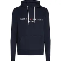 Tommy Hilfiger per uomo. MW0MW10752 Felpa blu navy con logo Core (S), Casual, Poliestere, Manica lunga, Cotone biologico