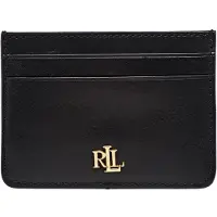 Ralph Lauren per donna. 432876732001 Portacarte in pelle nero (OSFA), Casual, Classico