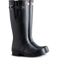 Hunter Boots Original Tall Side Adjustable Boot Stivali di gomma Uomo (40,5, nero)