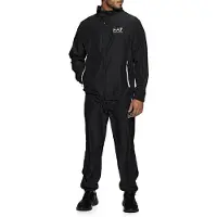 EA7 per uomo. 8NPV08_PN4HZ Tuta Tennis Pro Ventus7 nera (M), Nero, Casual, Sportivo, Multisport, Poliestere, Manica lunga