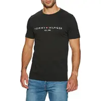 Tommy Hilfiger Core Tommy Logo Tee Jet Black Taglia: S | Magliette basic Outlet | Uomo | Nero