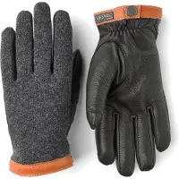 Hestra Deerskin Wool Tricot Guanti (7, grigio)
