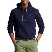 Ralph Lauren per uomo. 710766778007 Felpa con cappuccio in pile RL navy (L), Casual, Cotone, Poliestere, Manica lunga