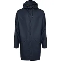 Rains - Giacca lunga impermeabile - Long Jacket W3 Navy per Uomo - Taglia S - Blu navy