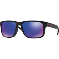 Oakley - Occhiali da sole - Holbrook Matte Black Positive Red Iridium - Nero