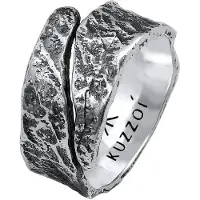 KUZZOI Anello nero / argento