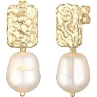 Elli PREMIUM Orecchini oro / bianco perla