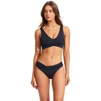 Seafolly Women's Collective Twist Band Hipster Parte inferiore bikini Donna (42, blu)