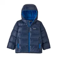 Patagonia - Piumino caldo in piuma naturale - Baby Hi-Loft Down Sweater Hoody New Navy in Pelle - Taglia Bambino 18 m - Blu navy