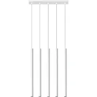 Sollux Lampada a sospensione PASTELO 5 bianco 5xG9 8W acciaio 90x5x45cm