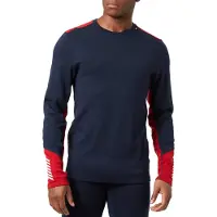 Helly Hansen per uomo. 49364 Maglietta termica Lifa Merino Midweight blu navy (S), Lana, All'aperto, Manica lunga