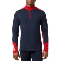 Helly Hansen per uomo. 49363 Maglia termica mezza zip Lifa Merino Midweight blu navy (L), Sportivo, Lana, Manica lunga