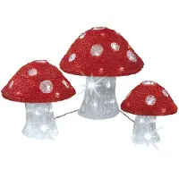Lumineo Set Di 72242 Statuine Di Funghi 3 Unità