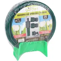 Little Garden Tubo Rinforzato Con Accessori E Appendiabiti 25m