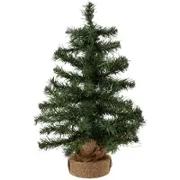 Everlands Abete artificiale in sacco di iuta 60 cm verde