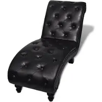 vidaXL Chaise longue marrone in ecopelle