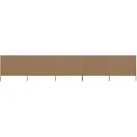 vidaXL 5 pezzi di tessuto frangivento 600 x 80 cm Taupe