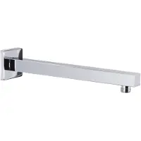 vidaXL Duscharm Quadrat 30 cm Edelstahl 201 Silberfarbe