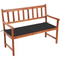 vidaXL Panchina da giardino con cuscino 120 cm in legno massiccio di acacia