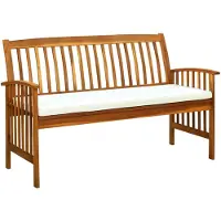 vidaXL Panchina da giardino con cuscini 147 cm in legno massiccio di acacia