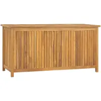vidaXL Cassetta da giardino 114x50x58 cm in legno massiccio teak