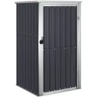 vidaXL Capanno per attrezzi antracite 88x89x161 cm Acciaio zincato