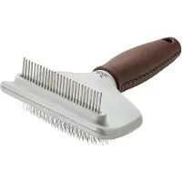 Hunter Brush Combination Plucking and Combing Spa Accessori per cani (M - 20,0 x 11,0 cm, brown/grigio)