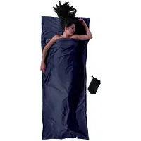 Cocoon TravelSheet Cotton Flanell Sacco a pelo da viaggio (220 x 90 cm, blu)