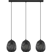 Eglo Lampada a sospensione Dembleby, 3 luci, nero