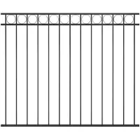 vidaXL Zauntafel 1,7x1,5 m Stahlschwarz