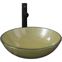 vidaXL Set di lavabo da bagno con rubinetto e scarico oro