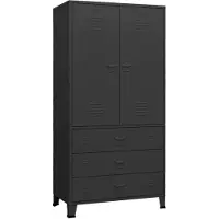 vidaXL Armadio industriale nero 90x50x180 cm in metallo