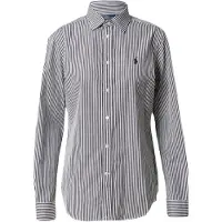 Ralph Lauren per donna. 211891379002 Camicia Slim Fit a righe nero, bianco (44), Casual, Cotone, Manica lunga