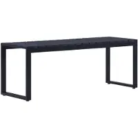 vidaXL Panchina da giardino 120,5 cm PS top nero