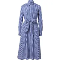 Ralph Lauren per donna. 211891430001 Abito a camicia blu (40), Casual, Cotone, Manica lunga