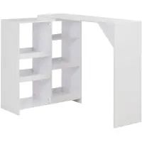 vidaXL Tavolo da bar con ripiano mobile Bianco 138 x 40 x 120 cm