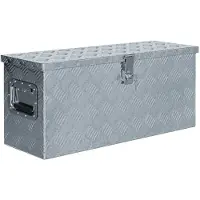 vidaXL Scatola in alluminio 76,5×26,5×33 cm silvern