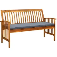 vidaXL Panchina da giardino con cuscini 147 cm in legno massiccio di acacia
