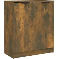 vidaXL Credenza rovere affumicato 60x30x70 cm materiale a base di legno