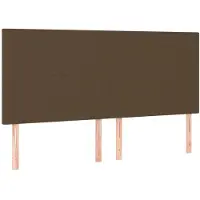 vidaXL Testiere 4 pz. Tessuto marrone scuro 80x5x78/88 cm
