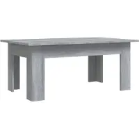 vidaXL Tavolino grigio Sonoma 100x60x42 cm in materiale ligneo
