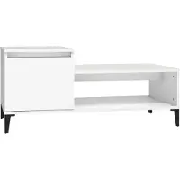 vidaXL Tavolino bianco 100x50x45 cm materiale a base di legno