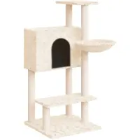 vidaXL Graffiatoio in sisal crema 108,5 cm