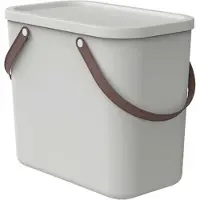 Rotho Scatola con coperchio 25L Albula - Scatola in plastica 40 x 23,5 x 34 cm - Scatola impilabile con comode maniglie - Scatola a ripiani in plastica robusta