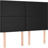 vidaXL Letto a molle con materasso nero 140x190 cm in Pelle finta