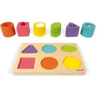 Janod I Forme E Suoni In Legno-puzzle Da 6 Pezzi