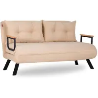 Hannah Home , Sando- FTN1275, crema, divano letto, struttura: 100% metallo
