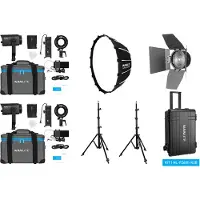 Nanlite Forza 60 II LED dual kit (con custodia, stativo, fresnel e softbox)